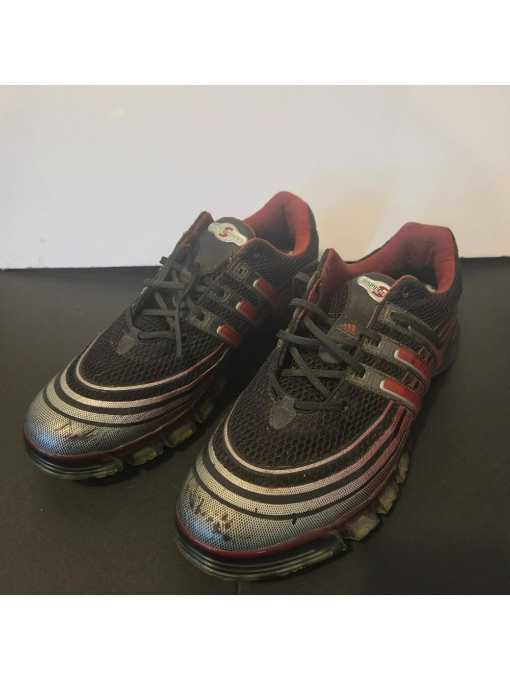 Adidas Powerband Golf Shoes Men’s Size 10 US Black and Red Cleats FitFoam